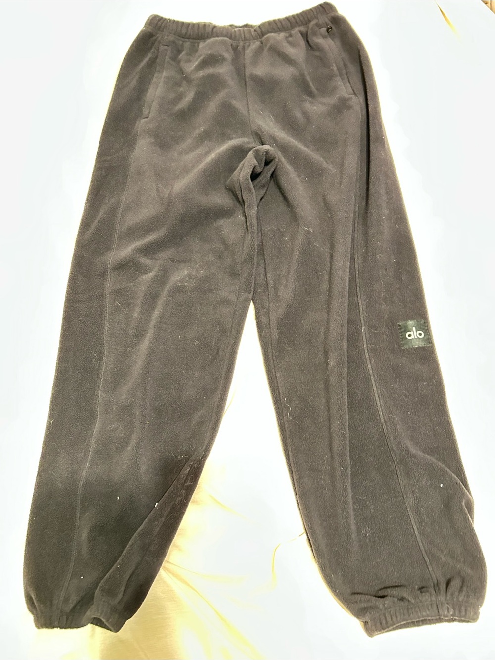Alo Black Fleece Jogger Pants